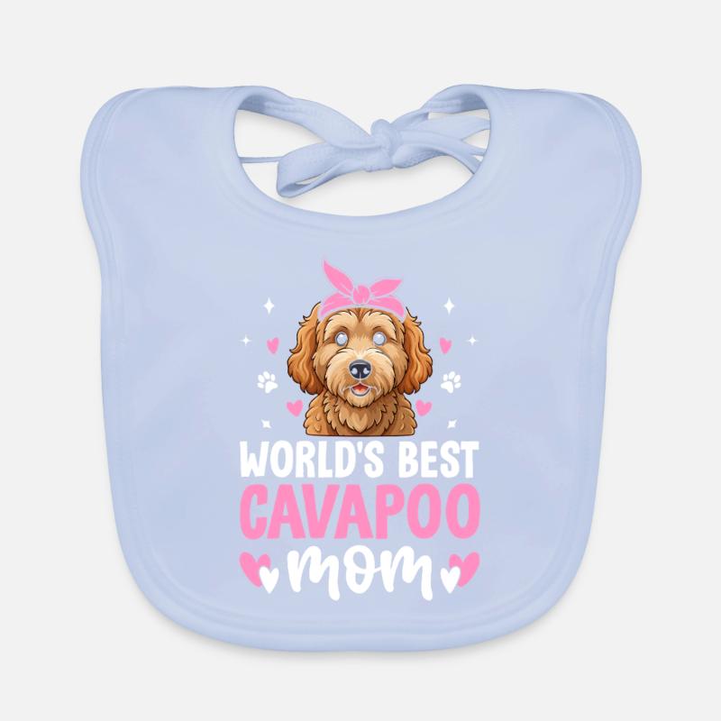 Cavapoo Maman Appréciation Cavadoodle Drôle Chien de compagnie Bavoir bio Bébé