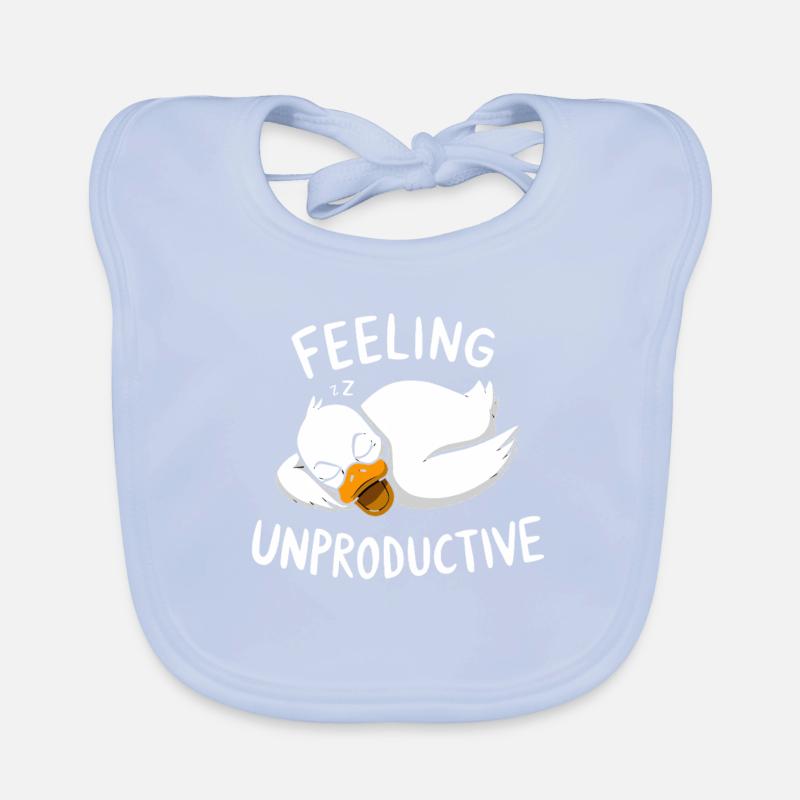 Feeling Unproductive Relaxing Duck Organic Baby Bibs