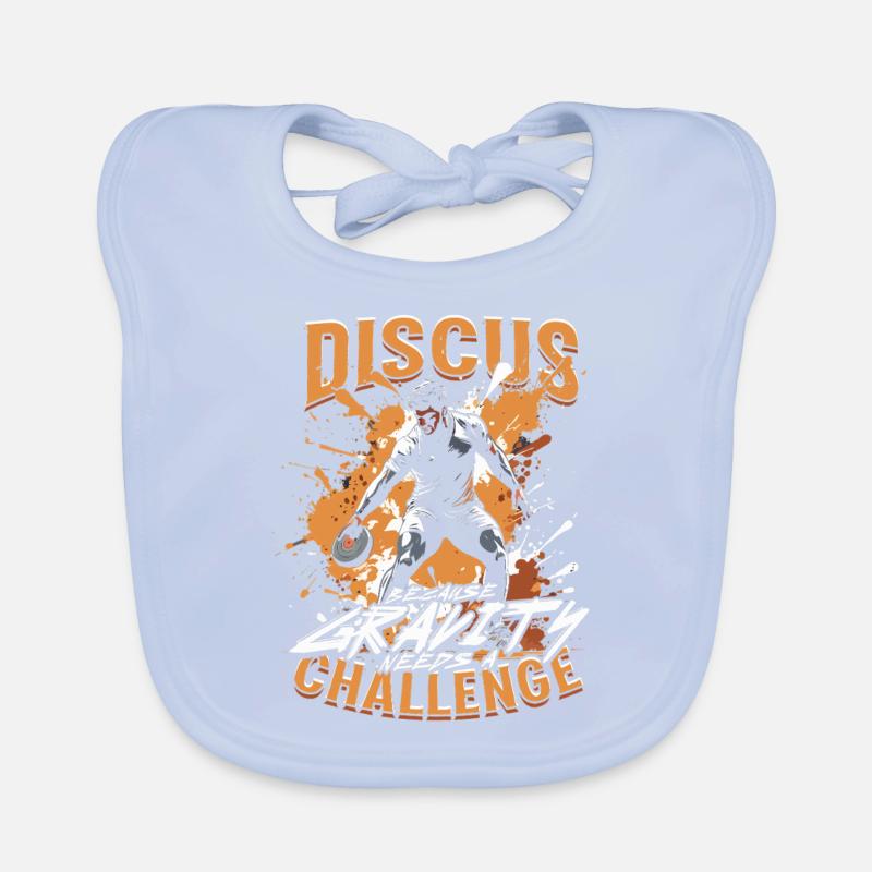 Diskuswurf Because Gravity Needs A Challenge Baby Bio-Lätzchen