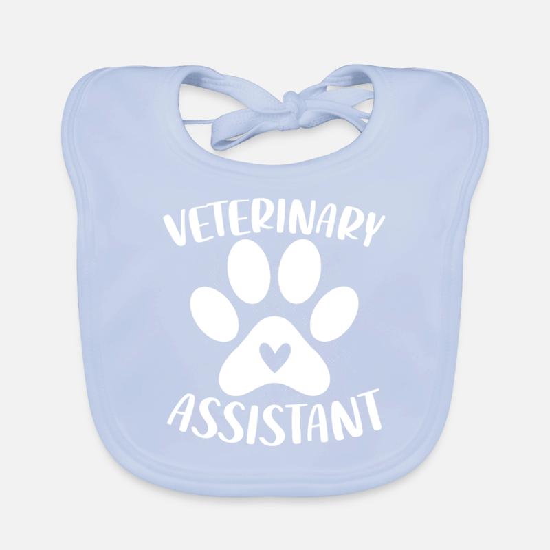 Veterinary Assistant Funny Vet Tech Pet Care Organic Baby Bibs