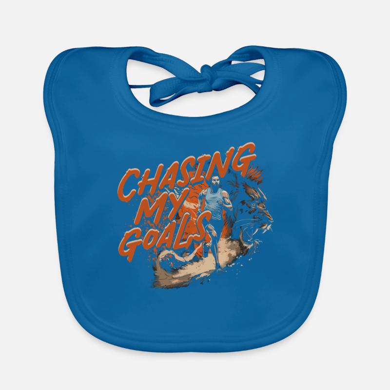Marathon Marathon Runner Running Chasing My Goals Organic Baby Bibs