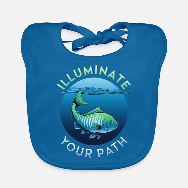 Illuminate Your Path Fish Design Baby Bio-Lätzchen