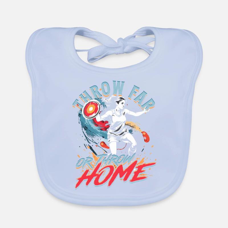 Discus Throw Far Or Throw Home Organic Baby Bibs