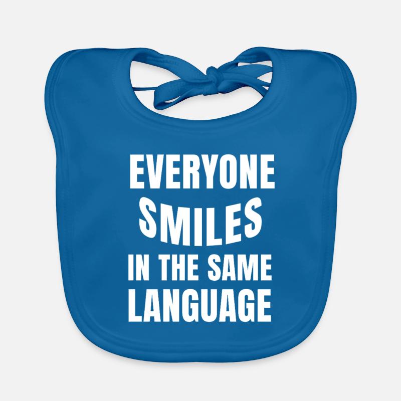 Smiling connects statement humanity Organic Baby Bibs
