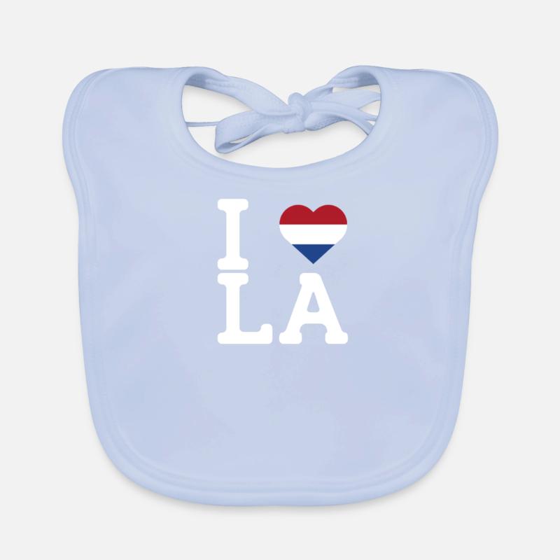 J’aime LA Cool Wrong Flag Pays-Bas Lover États-Unis Bavoir bio Bébé