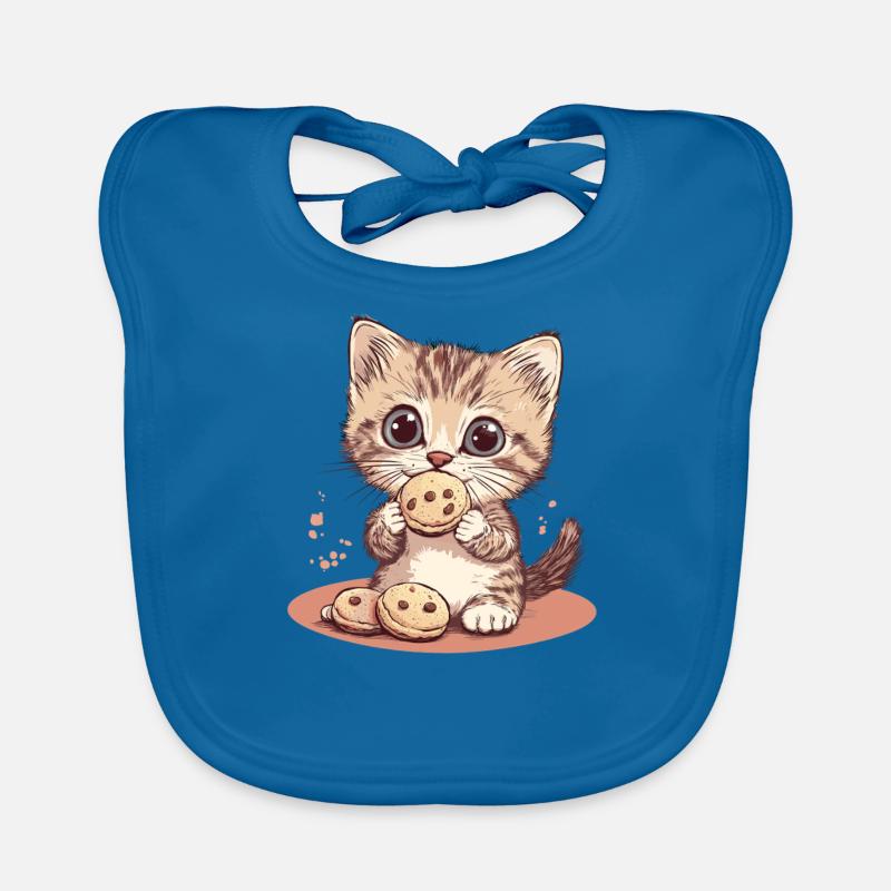 Chat biscuit mignon Bavoir bio Bébé