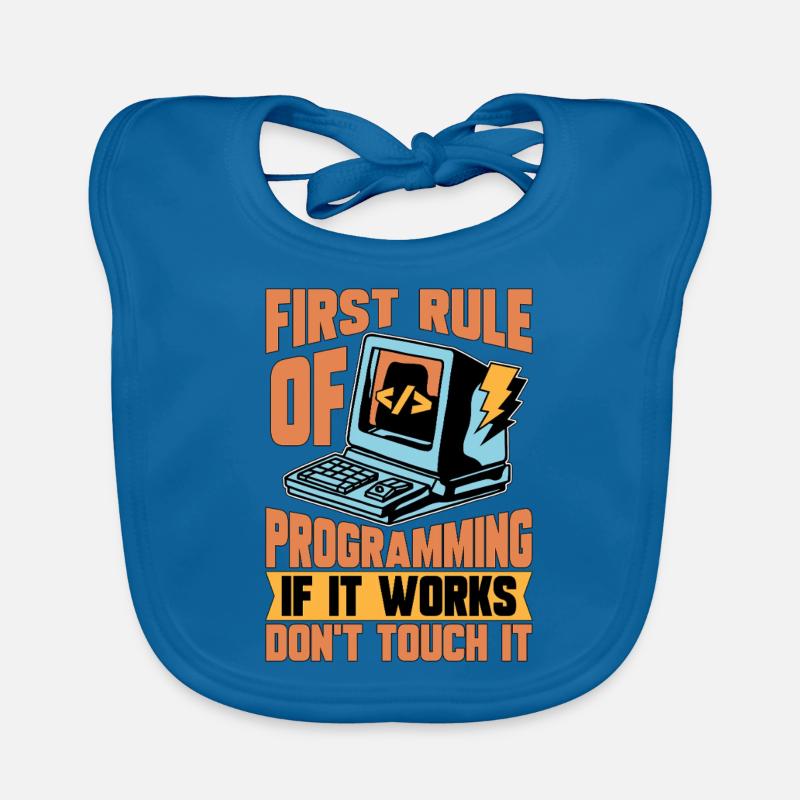 Coder First Rule Of Programming If Web Developer Baby Bio-Lätzchen
