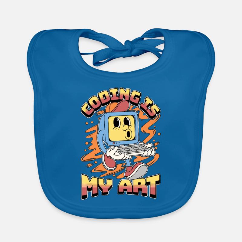 Coder Coding Is My Art Software Engineering Coders Baby Bio-Lätzchen