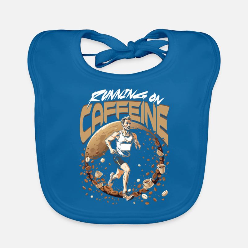 Marathon Marathon Runner Running On Caffeine Organic Baby Bibs