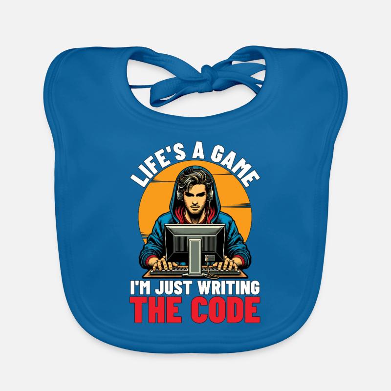 Coder Life’s A Game Je ne suis qu’un développeur Web Coders Bavoir bio Bébé