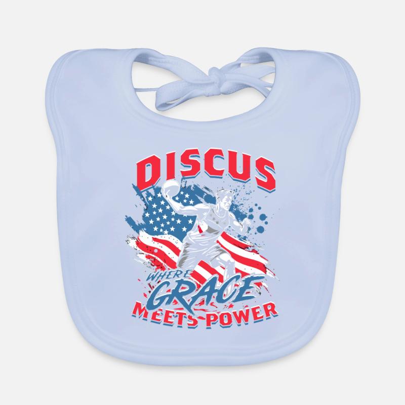 Diskuswurf Where Grace Meets Power Baby Bio-Lätzchen