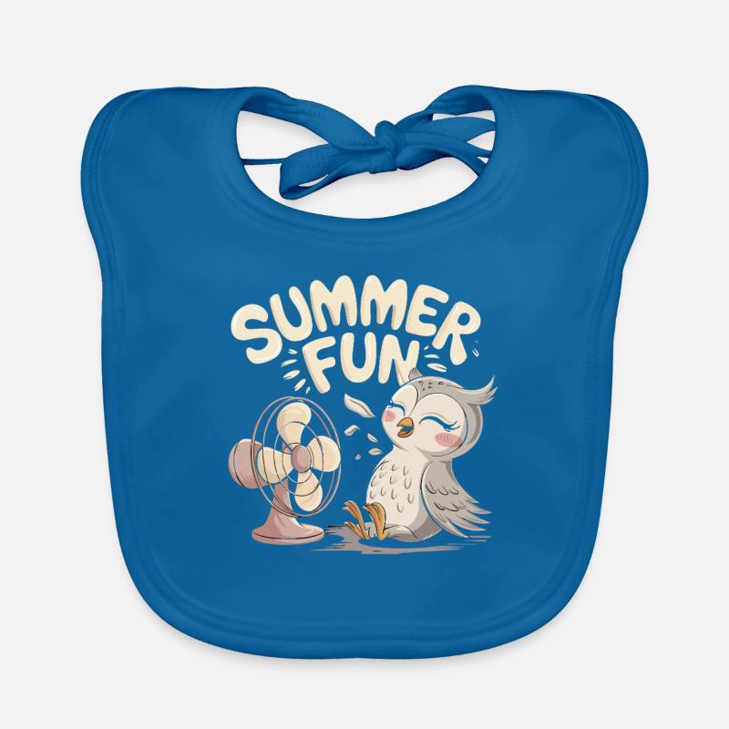 Summer Fun Eule mit Ventilator Baby Bio-Lätzchen