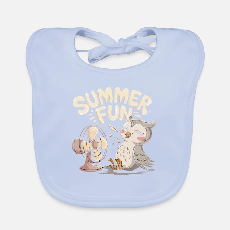 Summer Fun Eule mit Ventilator Baby Bio-Lätzchen