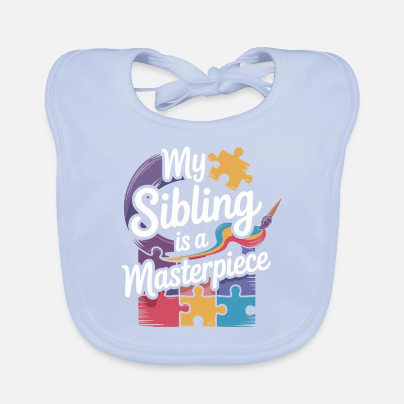 Autism siblings Organic Baby Bibs