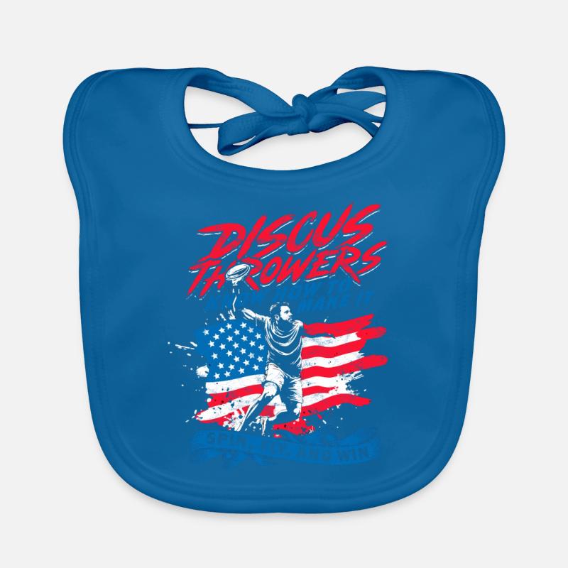 Discus Throw Spin Fly And Win Organic Baby Bibs