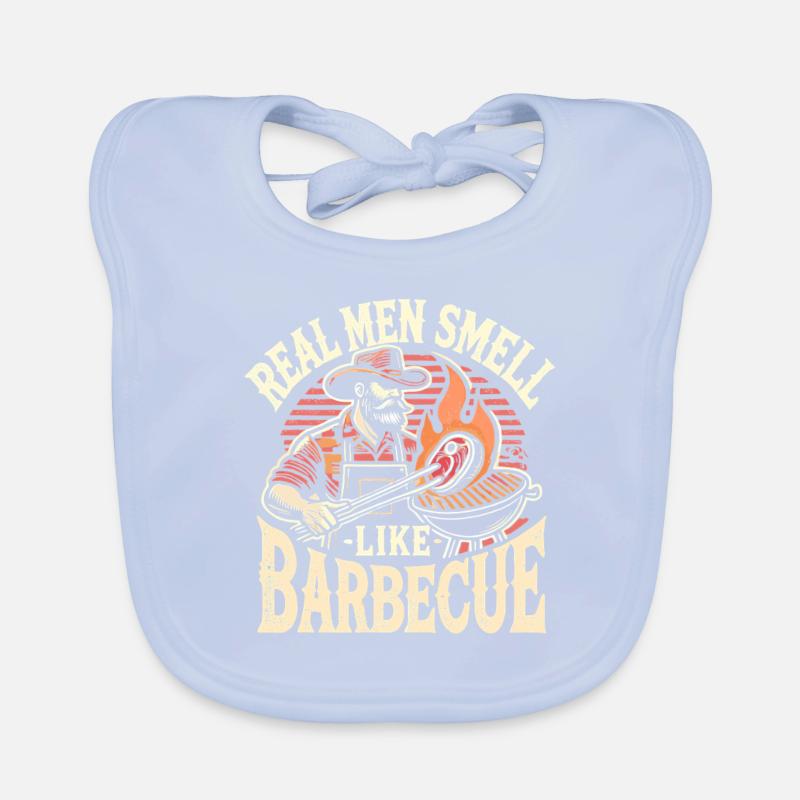 Echte Männer riechen nach Barbecue Baby Bio-Lätzchen