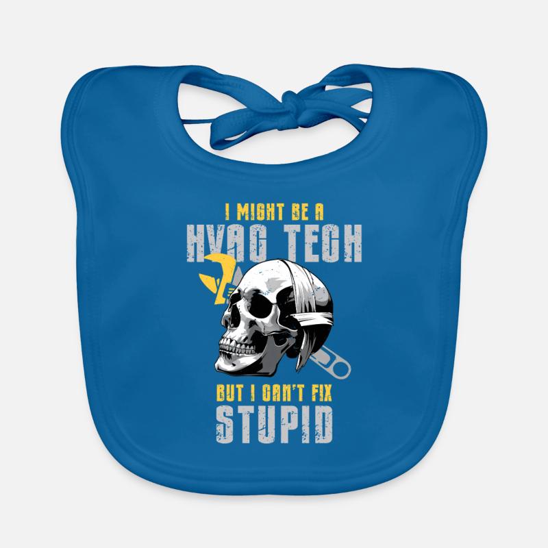 Air Conditioning Technician HVAC Installer Organic Baby Bibs