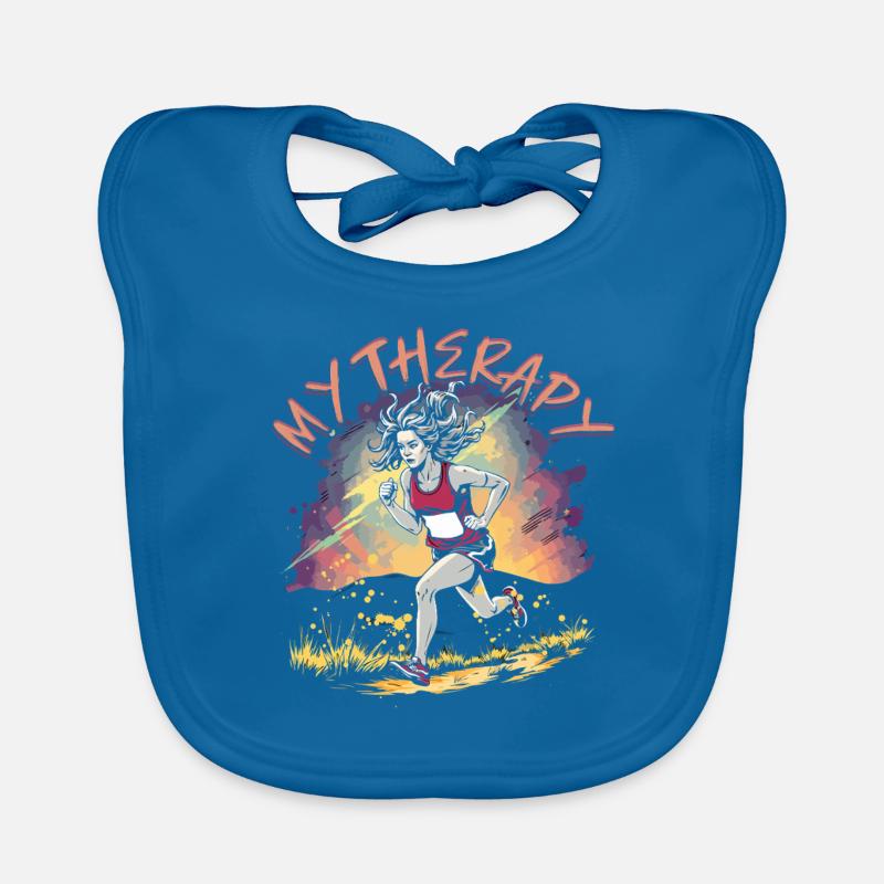 Marathon Marathon Runners Running Organic Baby Bibs