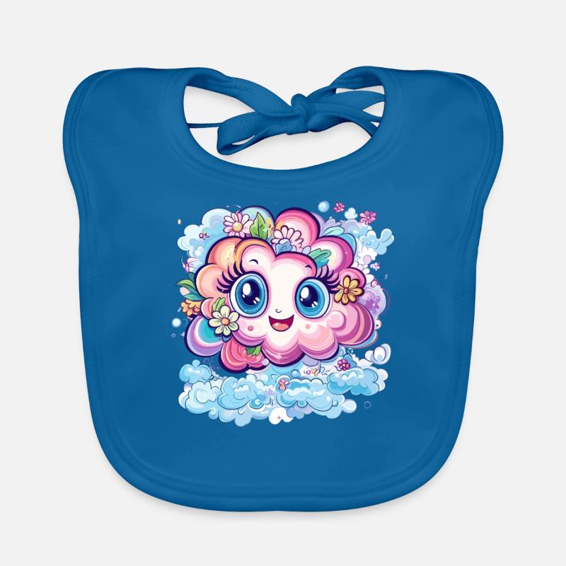 Happy Flower Cloud Organic Baby Bibs