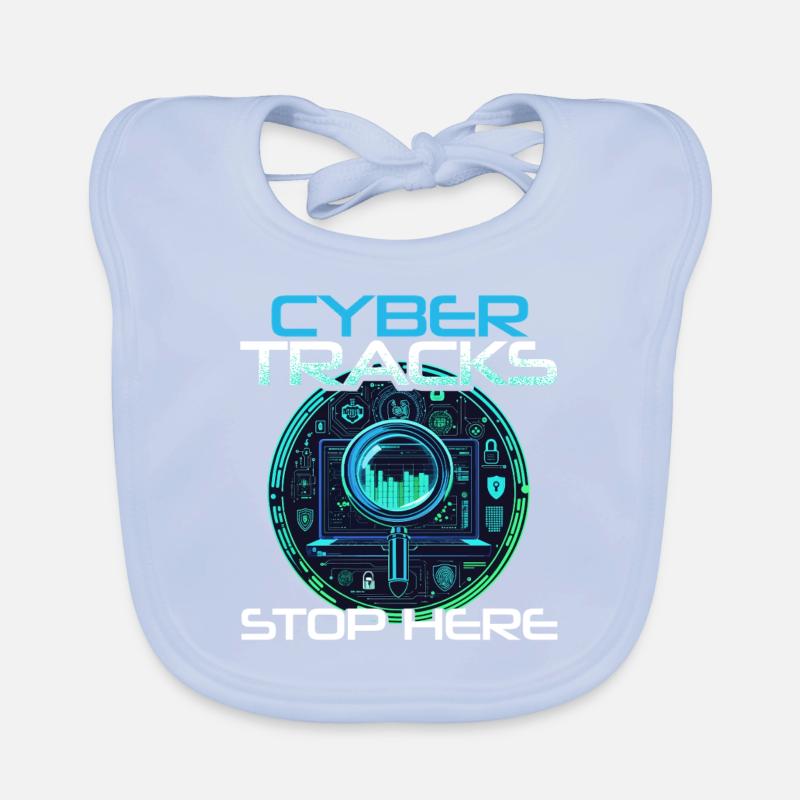 Digital Forensics Cyber Tracks Stop Here Organic Baby Bibs