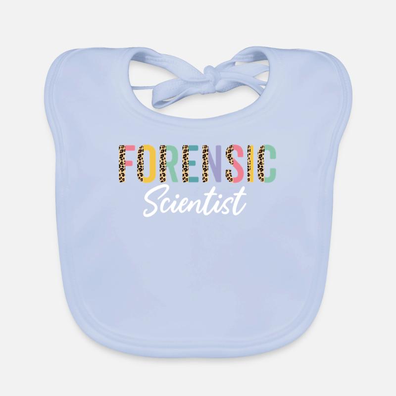Forensiker Halber Leopard Lustiger Forensiker Baby Bio-Lätzchen