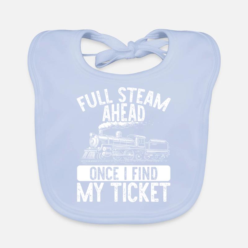 train driver train lover station Organic Baby Bibs