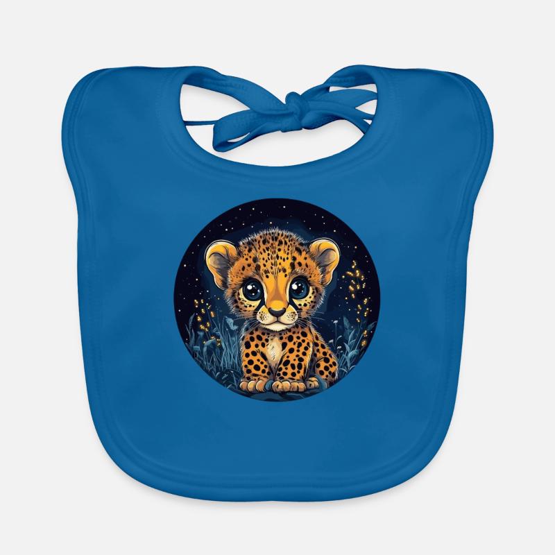 Bébé guépard la nuit Bavoir bio Bébé