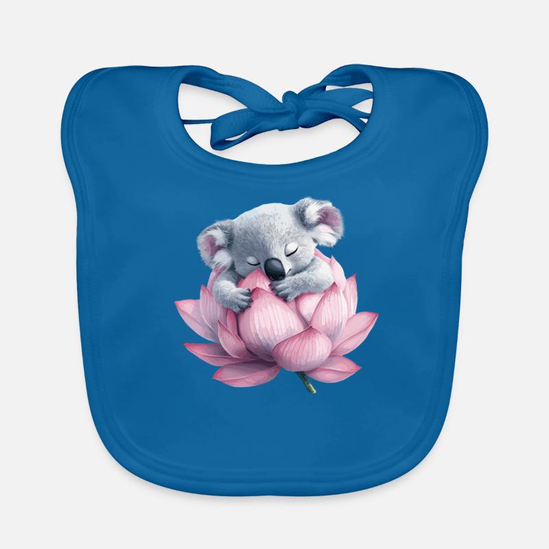 Koala endormi sur lotus Bavoir bio Bébé