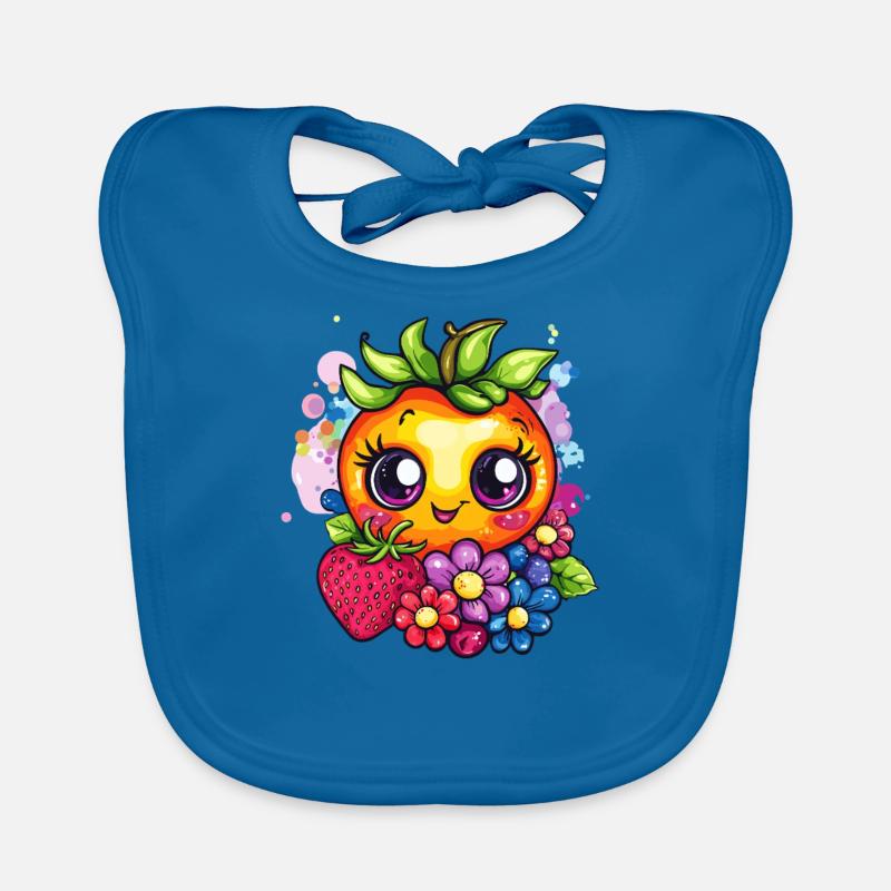 Fruity summer face Organic Baby Bibs