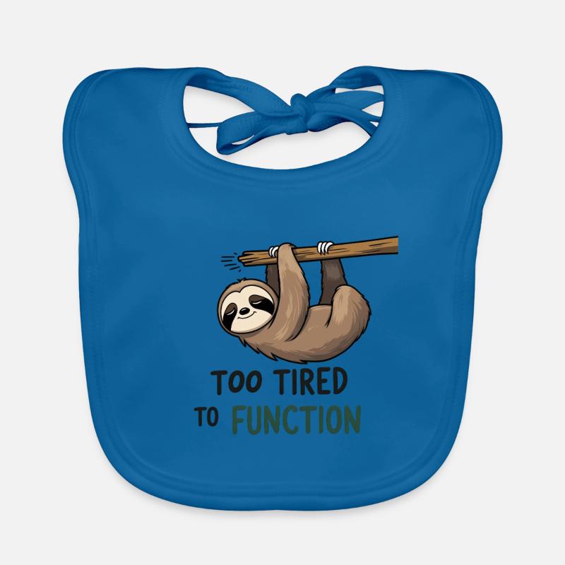 Too Tired to Function – Sloth Design Organic Baby Bibs