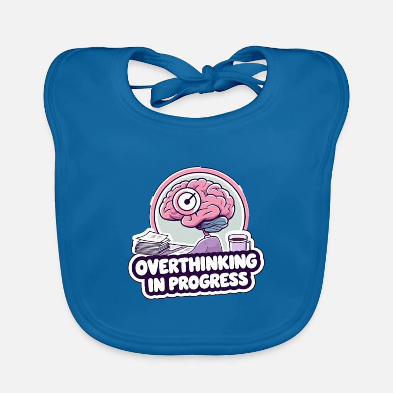 Overthinking in Progress – Lustiges Gehirn Baby Bio-Lätzchen