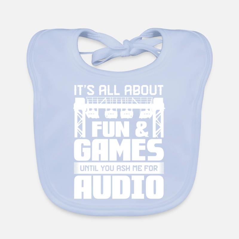 Fun & Games Audio Quote Design Baby Bio-Lätzchen