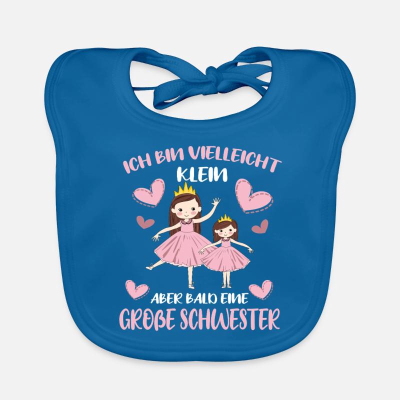 Vielleicht klein aber bald Große Schwester Baby Bio-Lätzchen