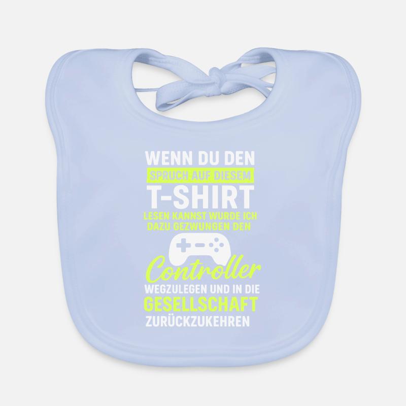 Controller Gaming Saying Organic Baby Bibs