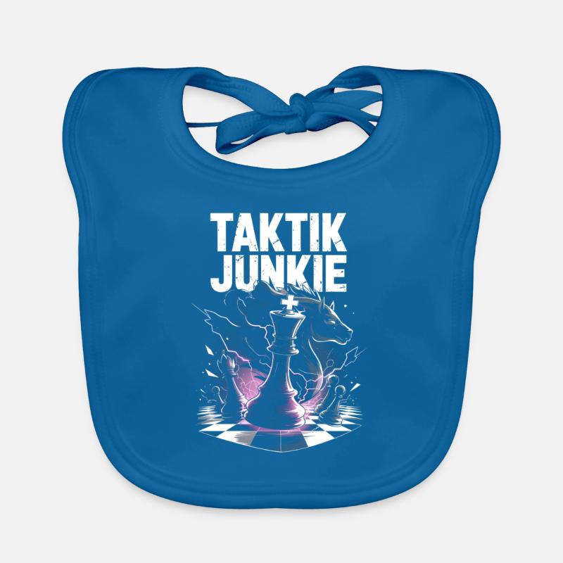Tactics Junkie Chess Design Organic Baby Bibs