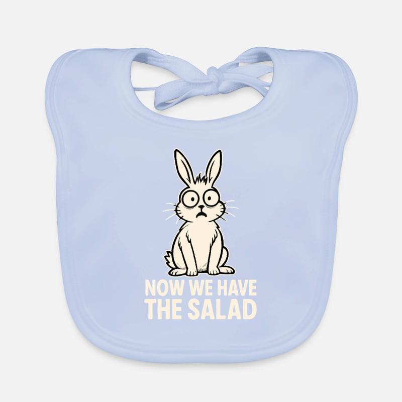 Lustiges Hasen-Design mit Spruch Baby Bio-Lätzchen