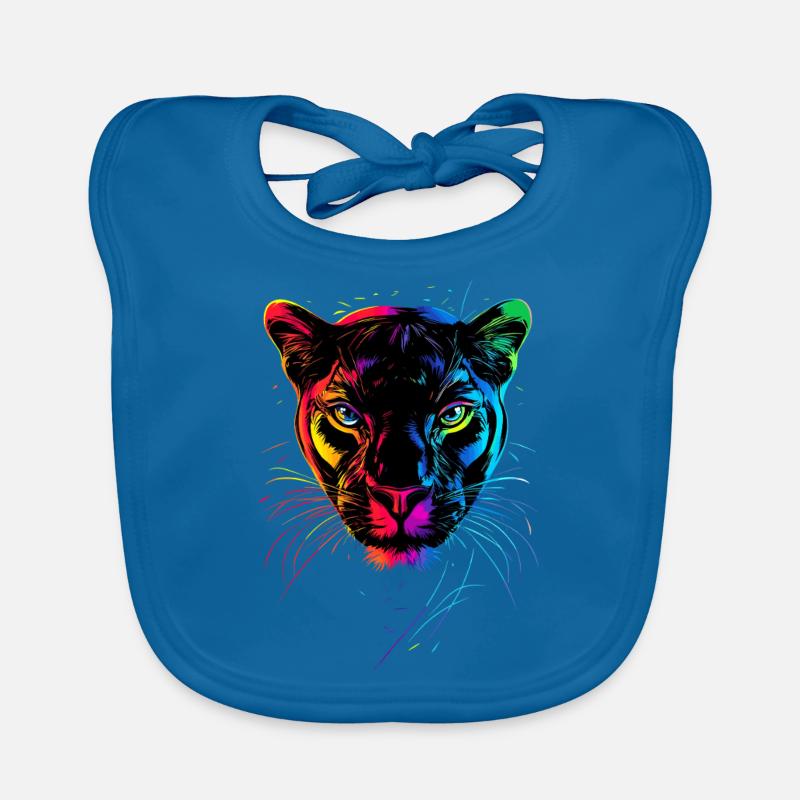 Panther Leopard Raubkatze Süße Großkatze Panter Baby Bio-Lätzchen