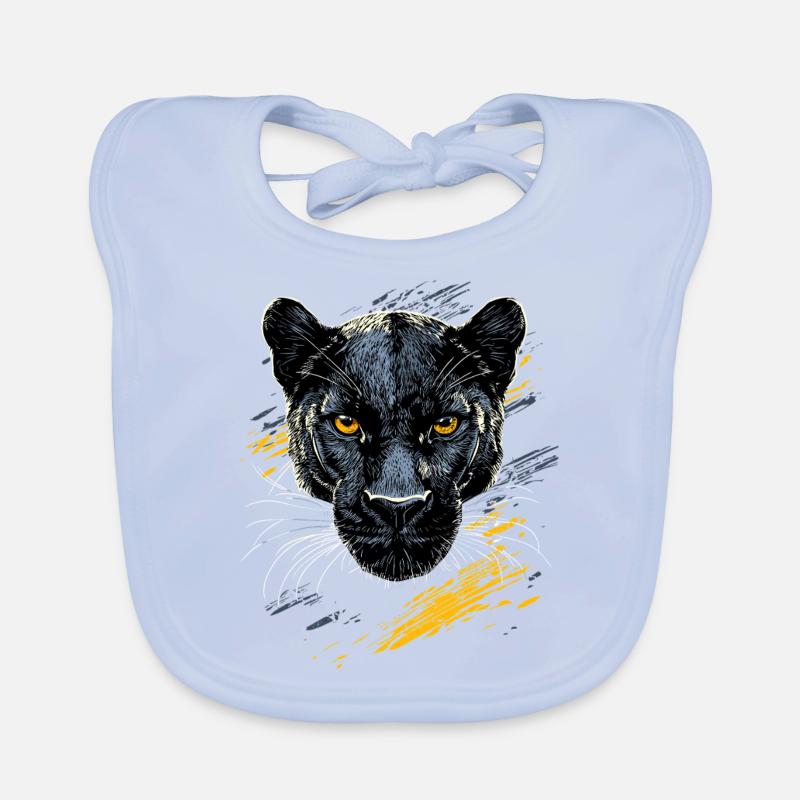 Panther Leopard Raubkatze Süße Großkatze Panter Baby Bio-Lätzchen
