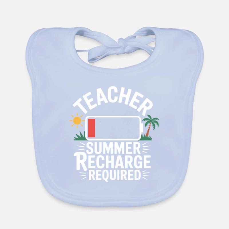 Lehrer Sommer Ferien Baby Bio-Lätzchen