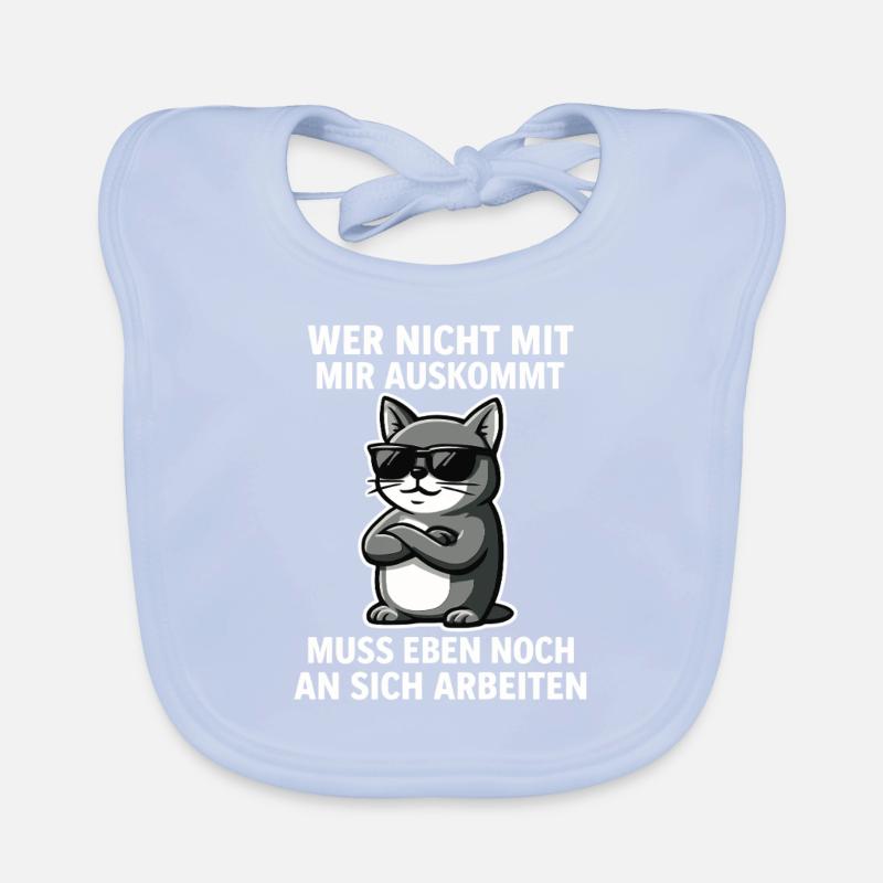 Cool Cat Saying Organic Baby Bibs