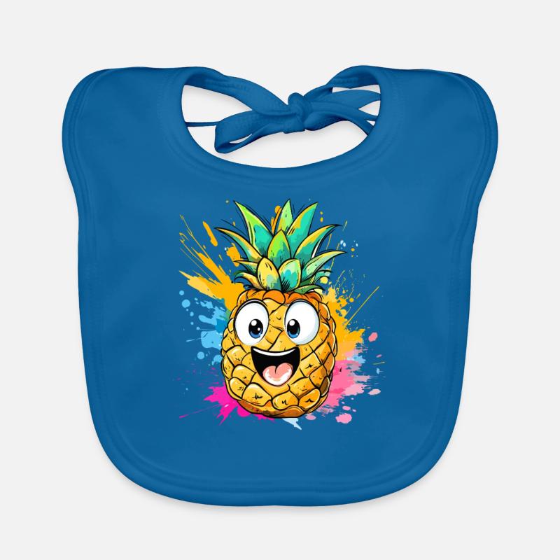 Fröhliche Ananas Explosion Baby Bio-Lätzchen