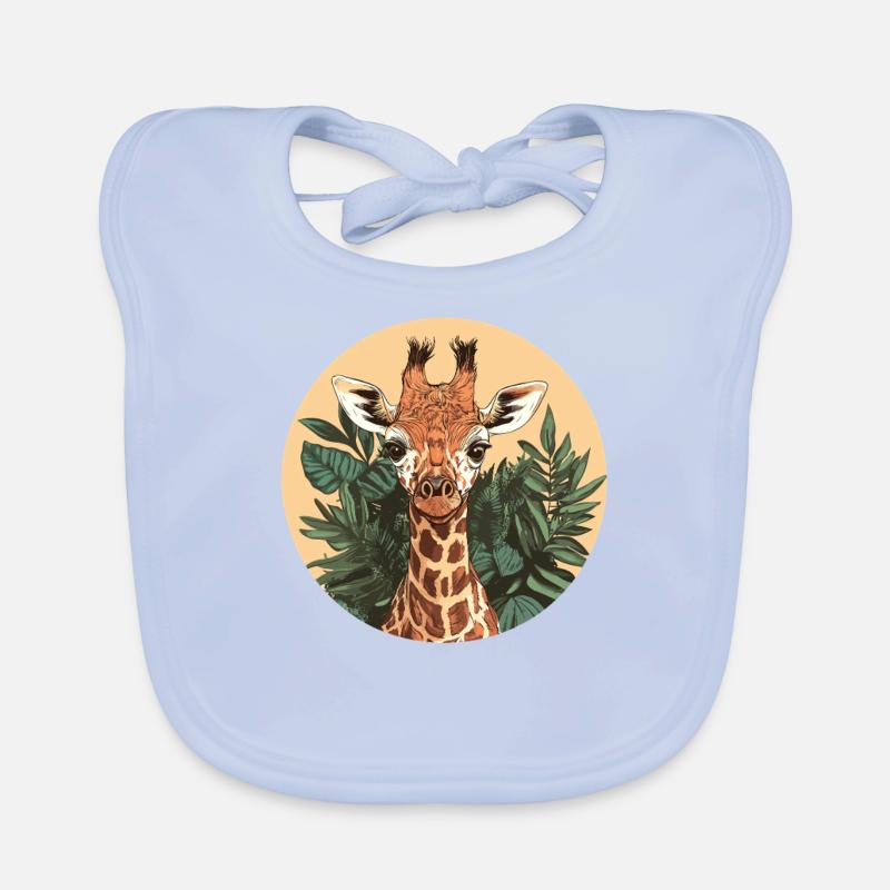 Giraffe im Dschungel Baby Bio-Lätzchen