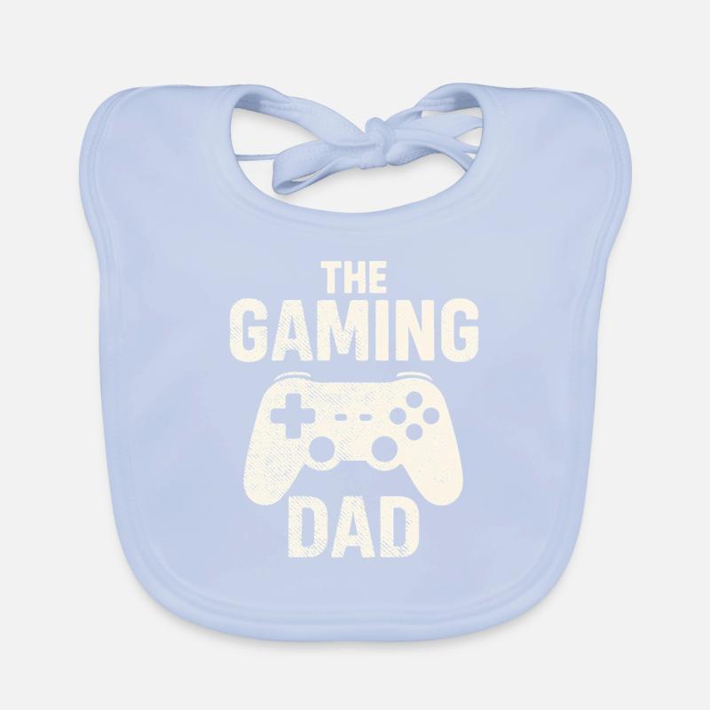 La manette rétro Gaming Dad Bavoir bio Bébé