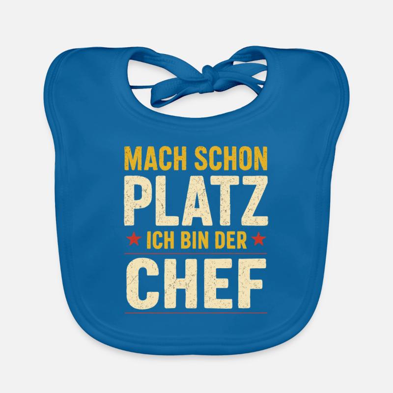 Ich bin der Chef – Spruch Baby Bio-Lätzchen