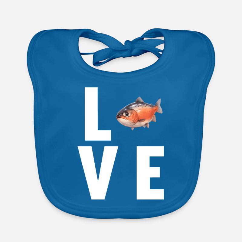 Salmon Salmon Organic Baby Bibs