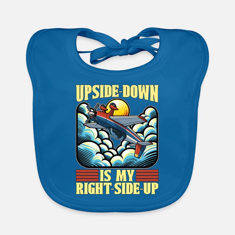 Aerobatic Pilot Upside-Down Is My Right RC Pilot Baby Bio-Lätzchen