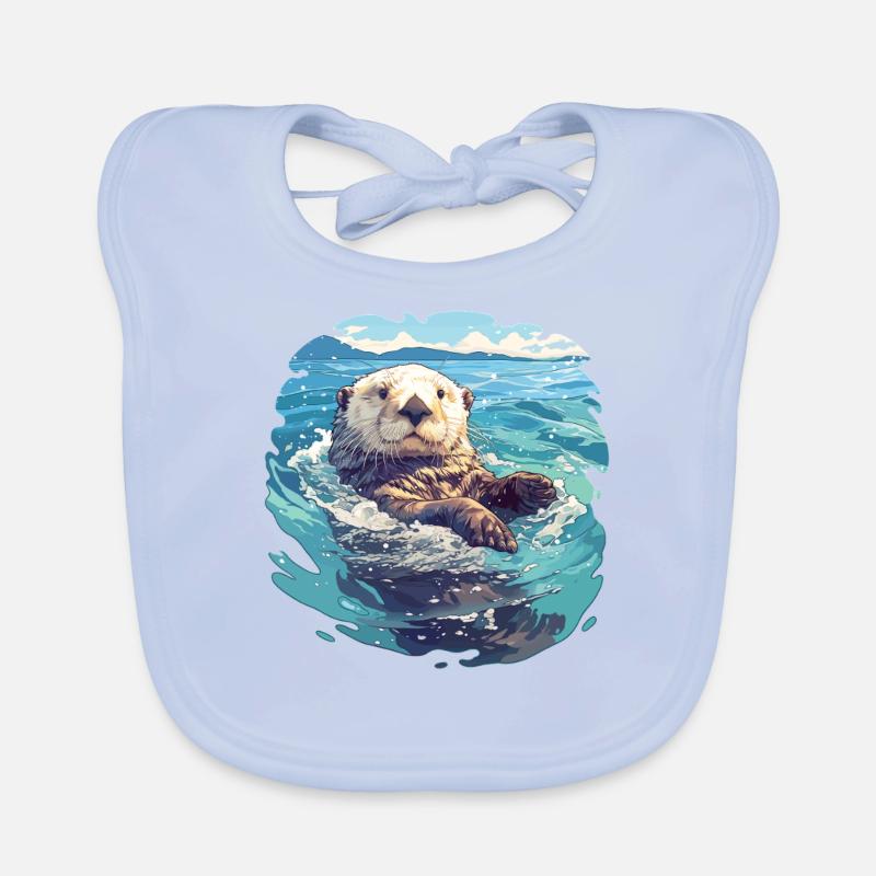 Loutre de mer Bavoir bio Bébé