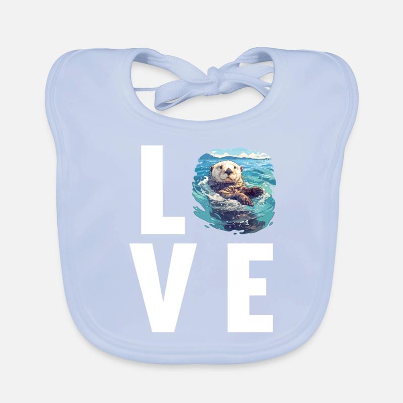 Loutre de mer Bavoir bio Bébé