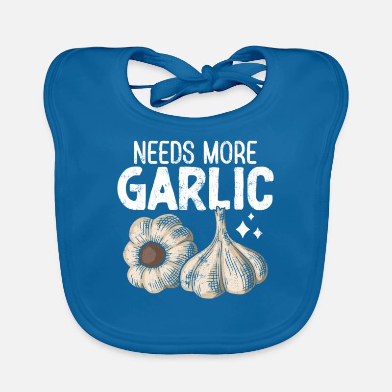 Needs More Garlic Funny Garlicologist Cooking Organic Baby Bibs