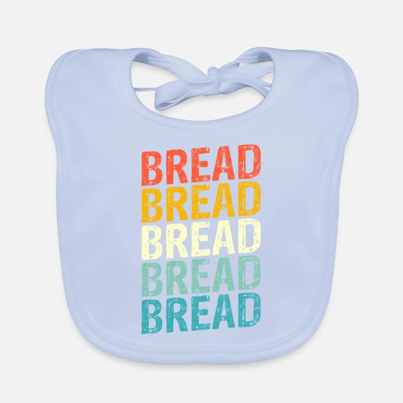 Bread Funny Backshop Bakery Retro Bread Loaf Organic Baby Bibs